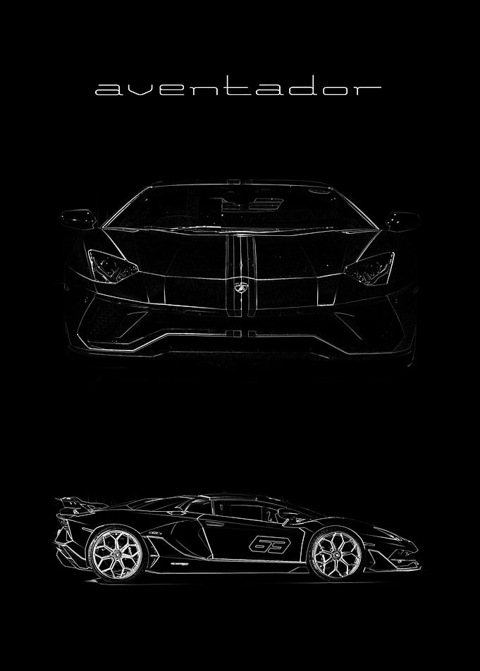 Aventador car sketch
