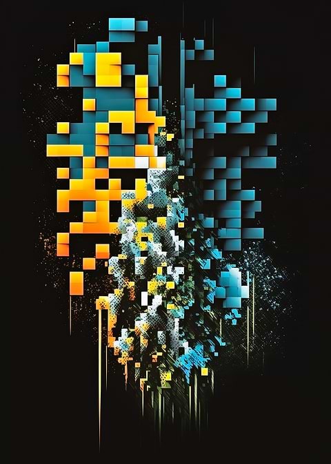 Pixel Pals — metal poster wall art