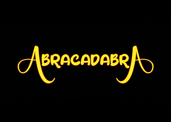 Abracadabra cute text yell