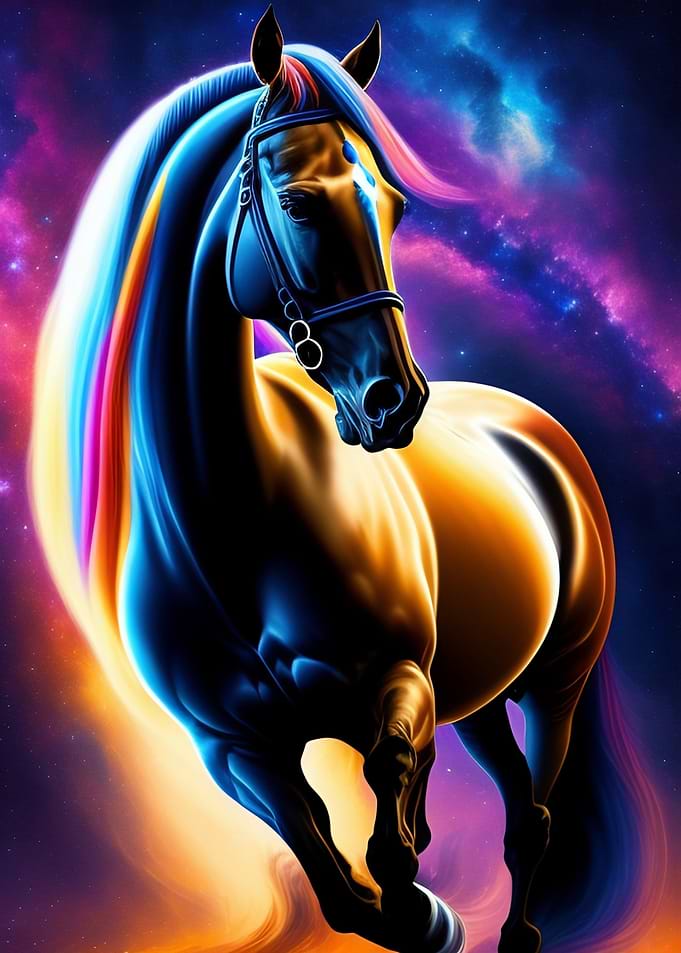 Brown Horse in Space