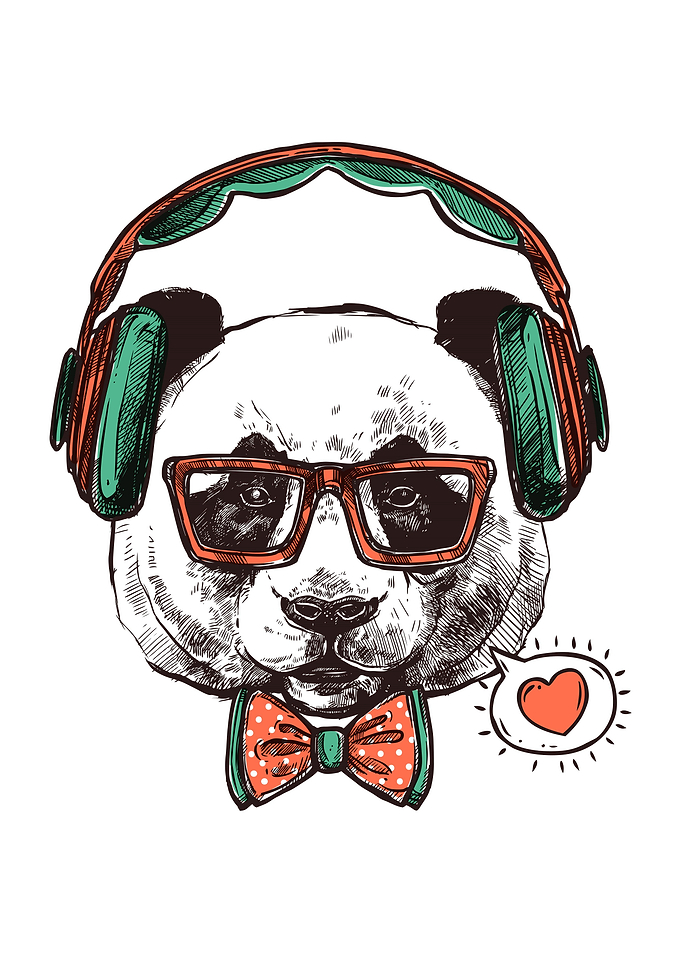 Hipster portrait animals