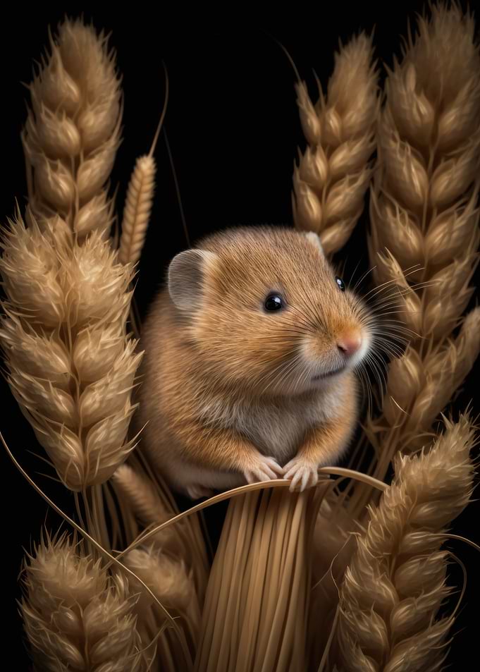 Mouse portrait on dark