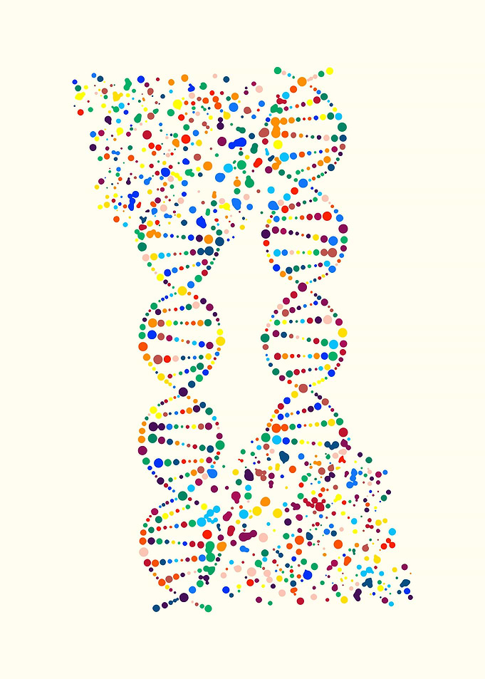 Dna Art Print Double Helix
