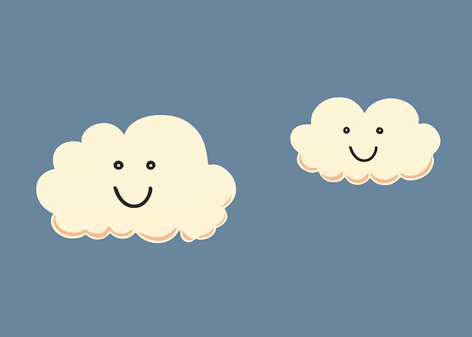 Clouds kawaii big small ha