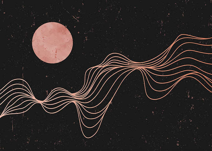 Dynamic waves line art