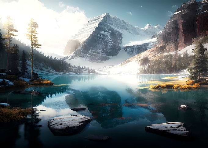 Mountain Lake to Relax