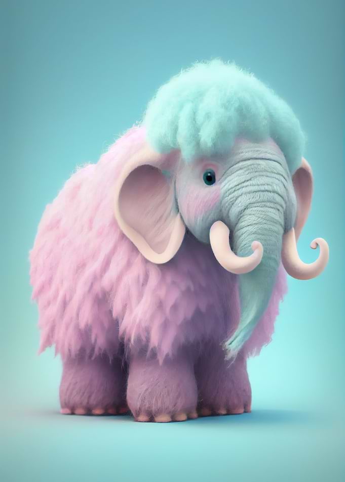Cute little woolly mammoth