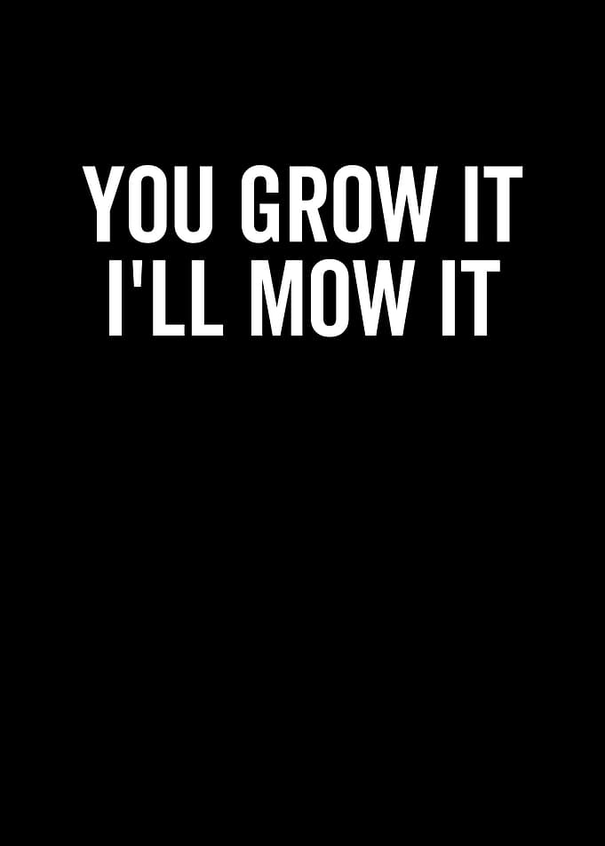 You Grow It Ill Mow It
