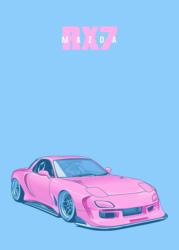 mazda rx 7 pink
