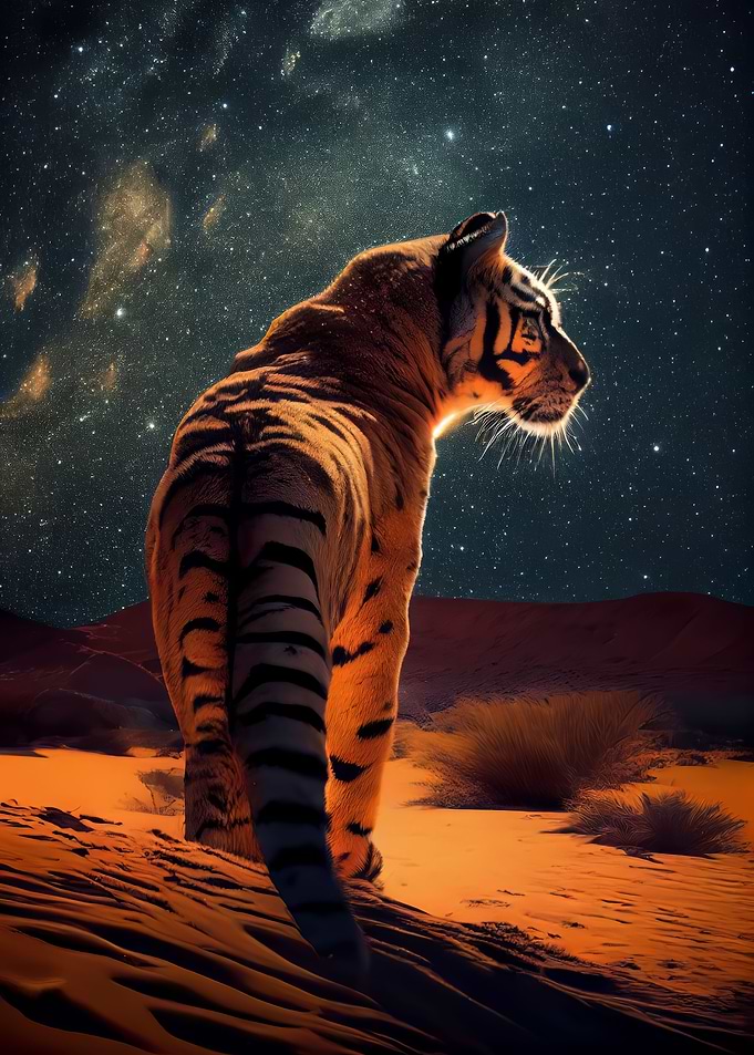 Tiger Under the Stars