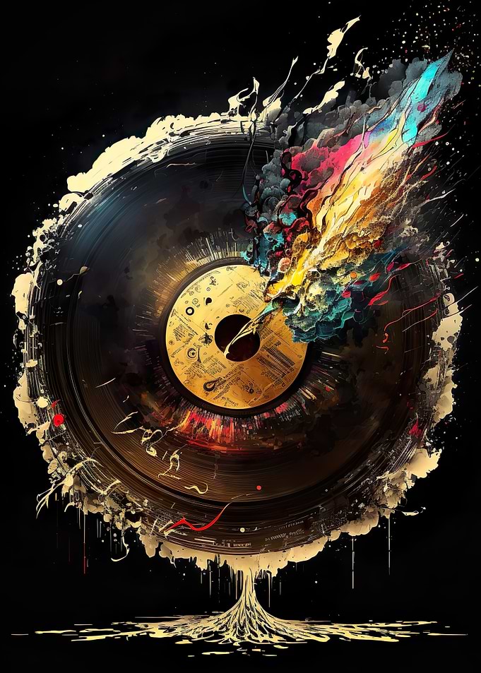 Colorful Golden Record