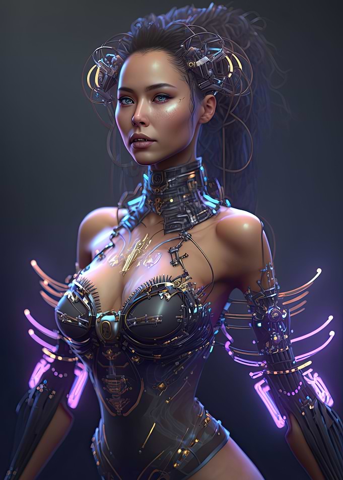 Cyberpunk Female Warrior