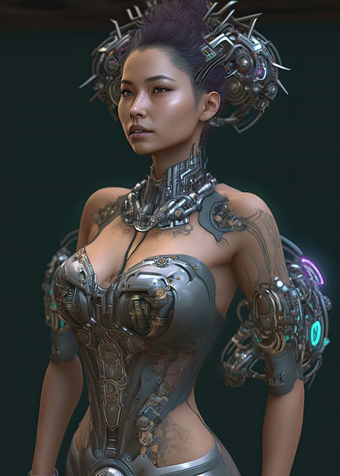 Cyberpunk Female Warrior