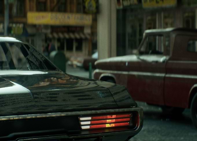 Smoky dirty street