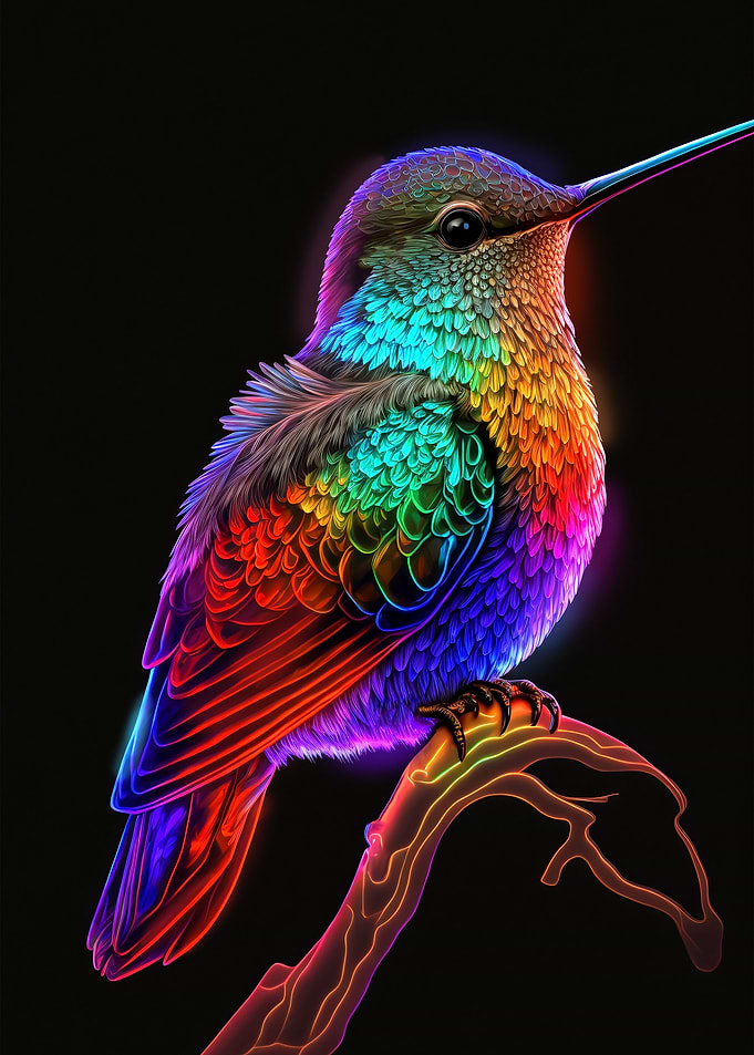 Neon Hummingbird