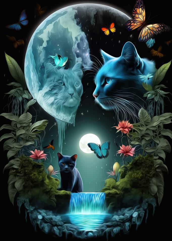meo cat surreal nature