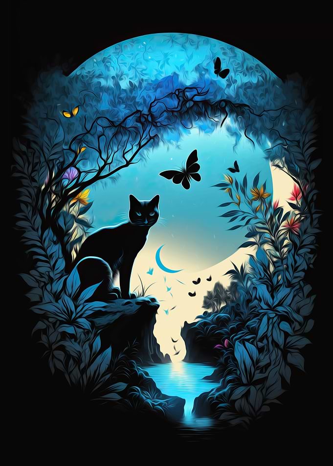 meo cat surreal nature