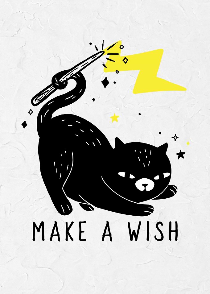 Black Cat Magic Wand