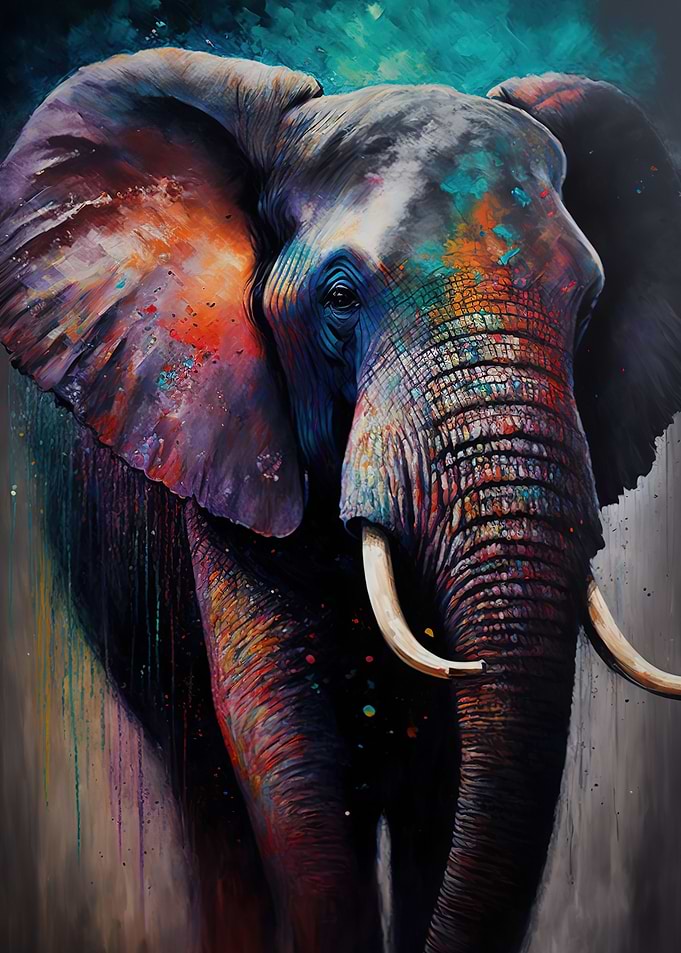 Colorful Elephant Animal
