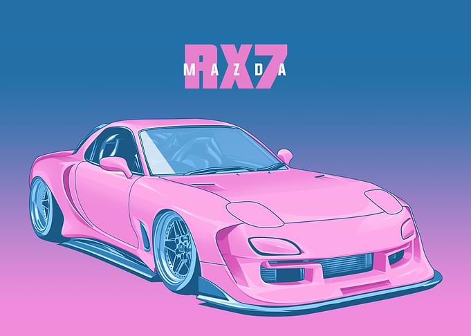 mazda rx 7 pink