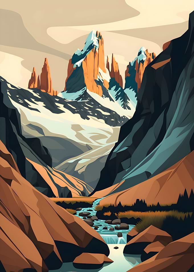 Patagonia at dusk