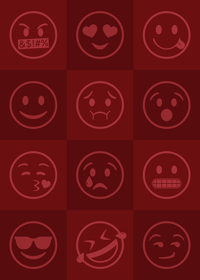 Emoji Expressions Red