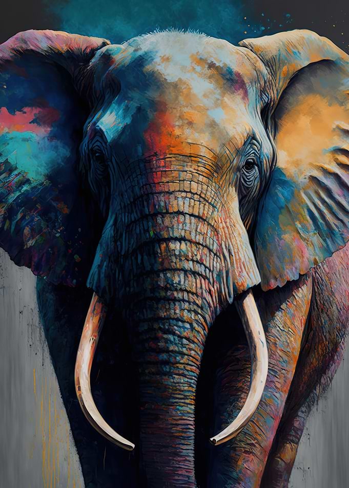 Colorful Elephant Animal