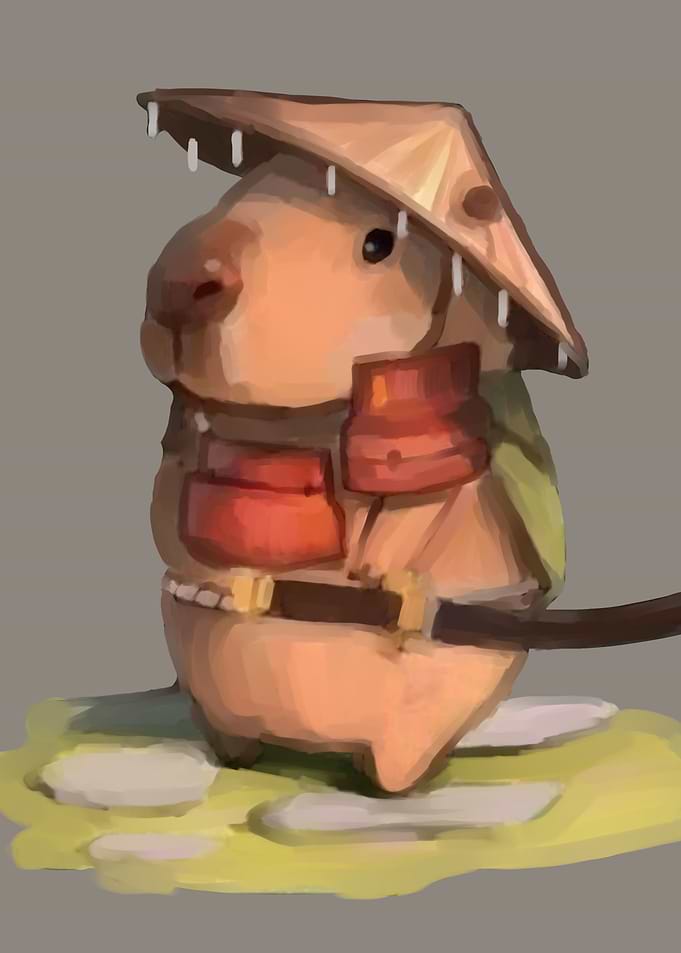 epic samurai capybara
