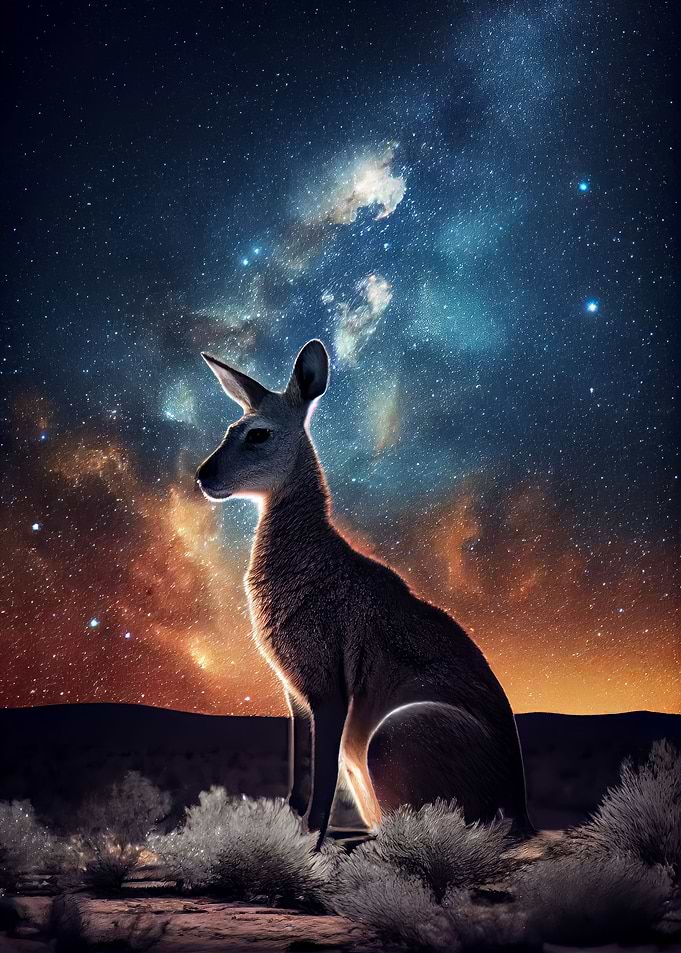 Kanaroo Beneath the Stars