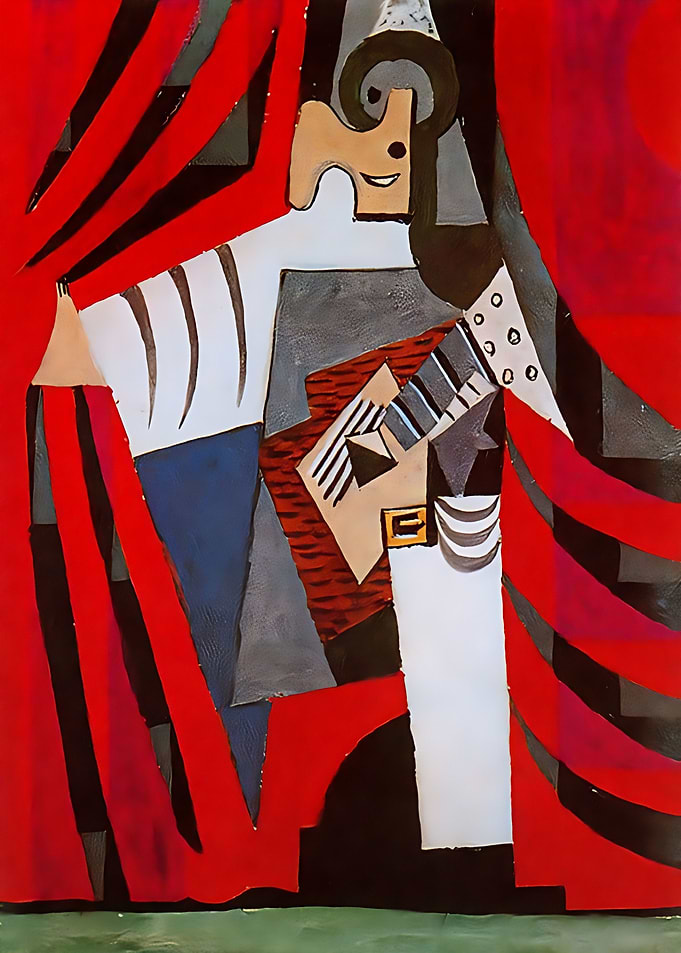 punchinello with guitar