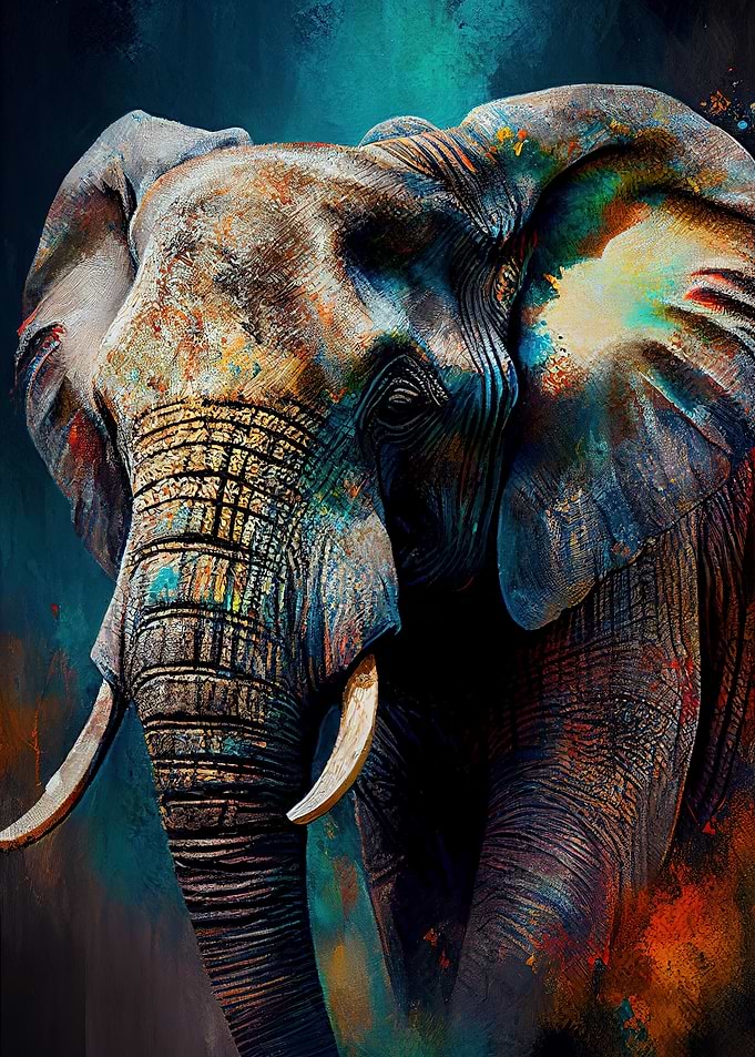 Colorful Elephant Animal