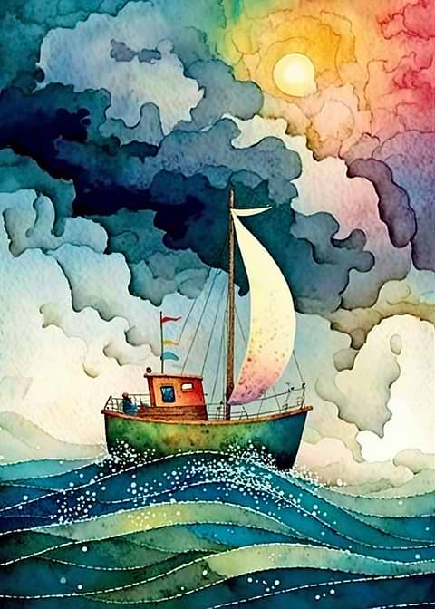 Sailing Serenity — metal poster wall art