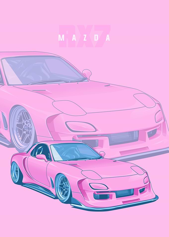 mazda rx 7 pink