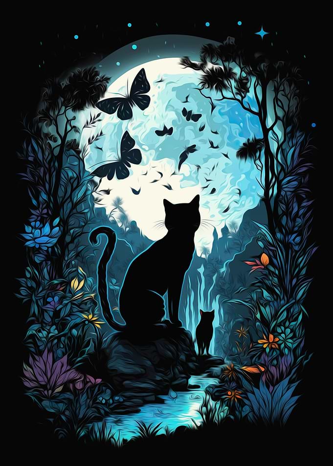meo cat surreal nature