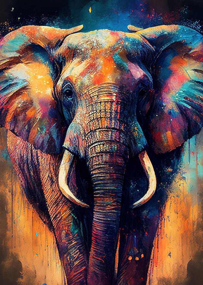 Colorful Elephant Animal