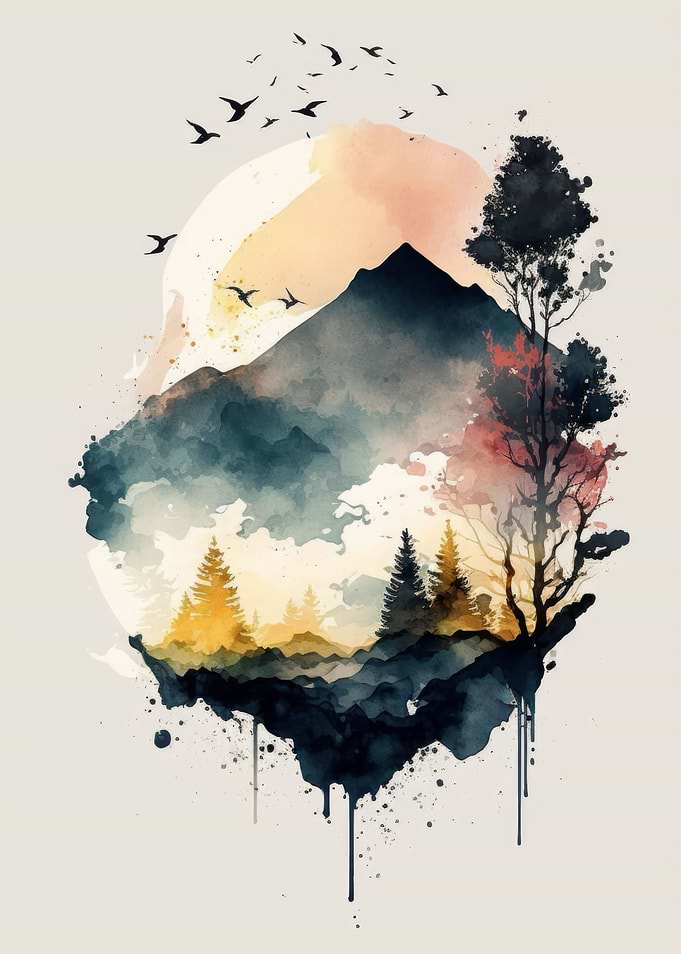 Watercolor Naturescape