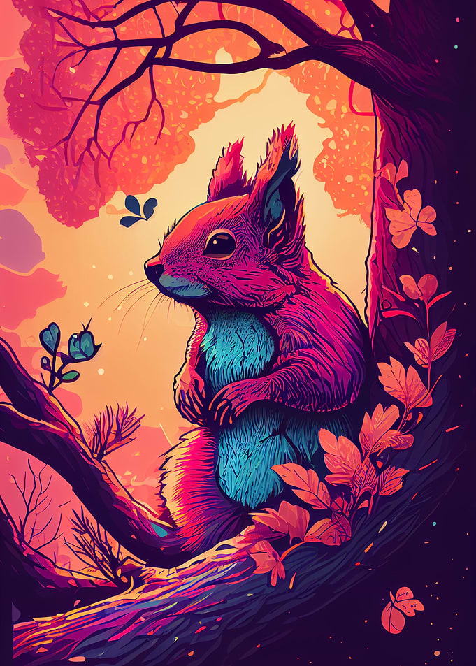 Squirrel Drawn