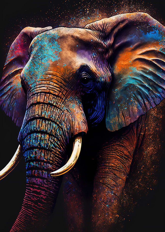 Colorful Elephant Animal