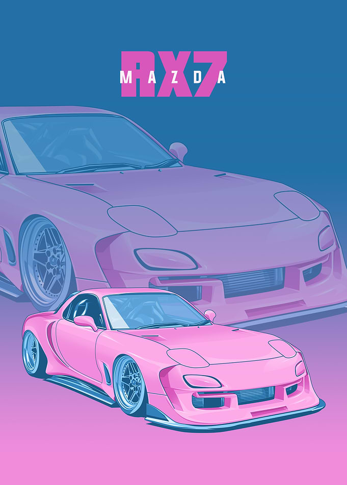 mazda rx 7 pink