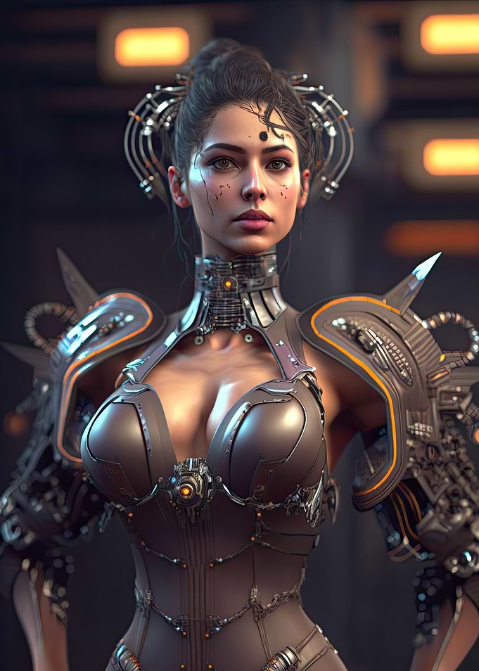 Cyberpunk Female Warrior