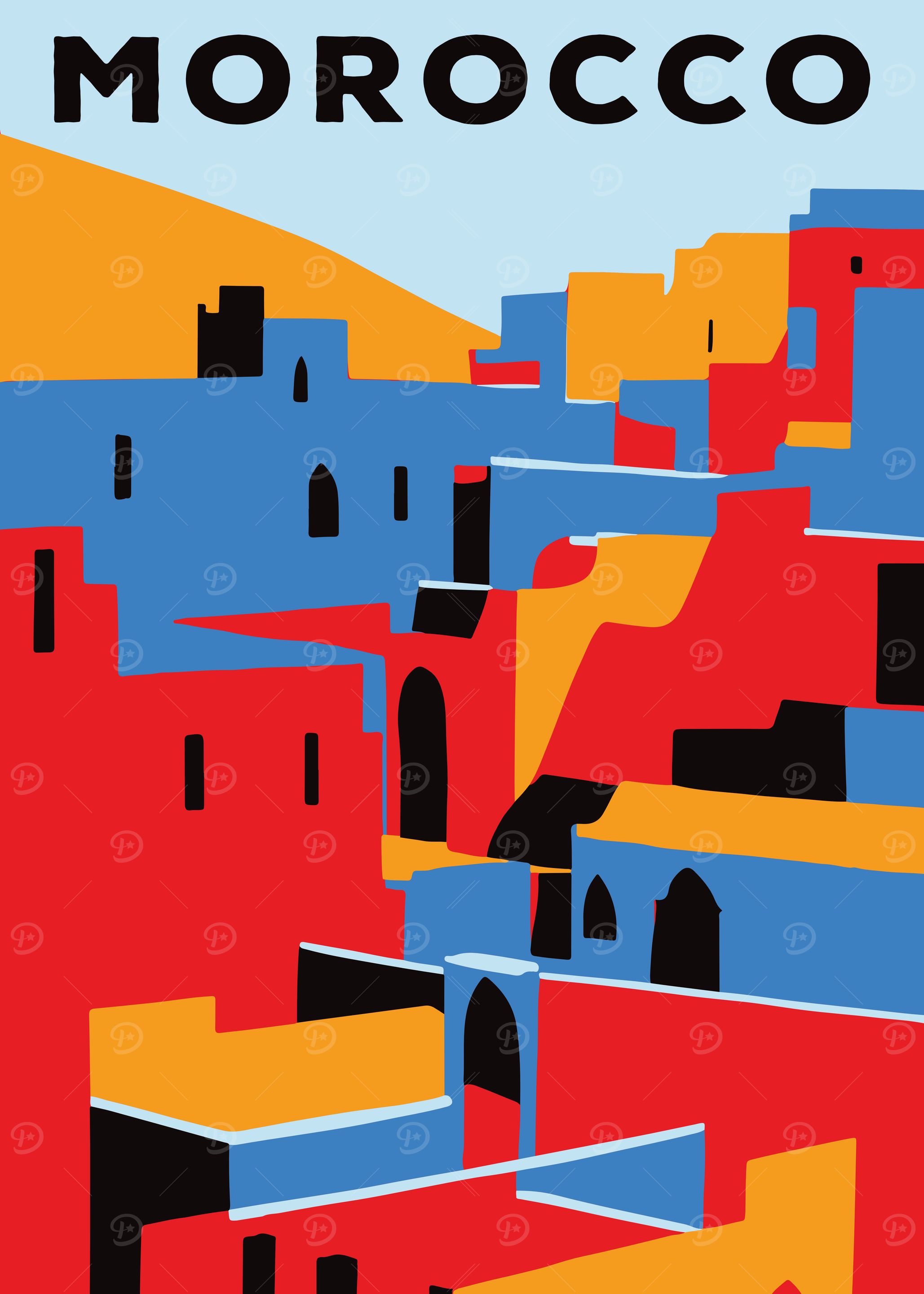 Minimal Morocco Poster