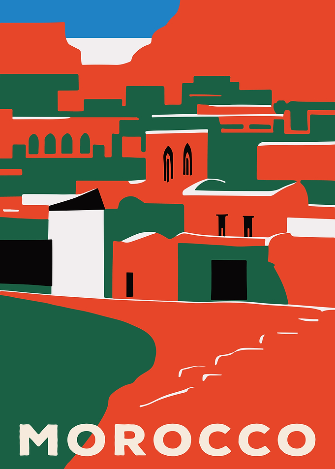 Minimalist Morocco Poster