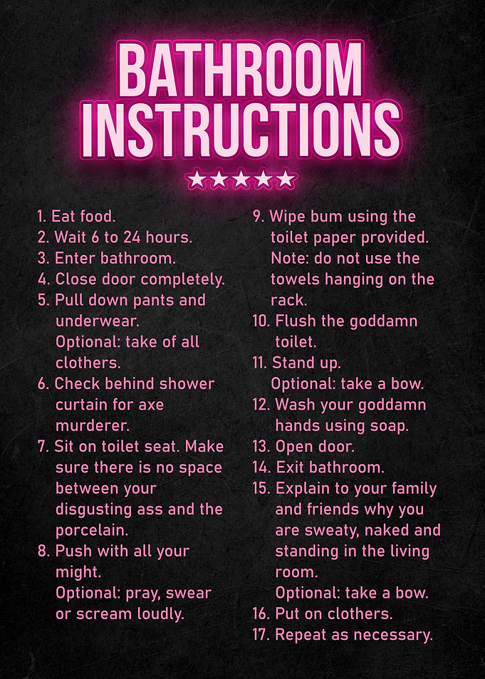 Bathroom Instruction