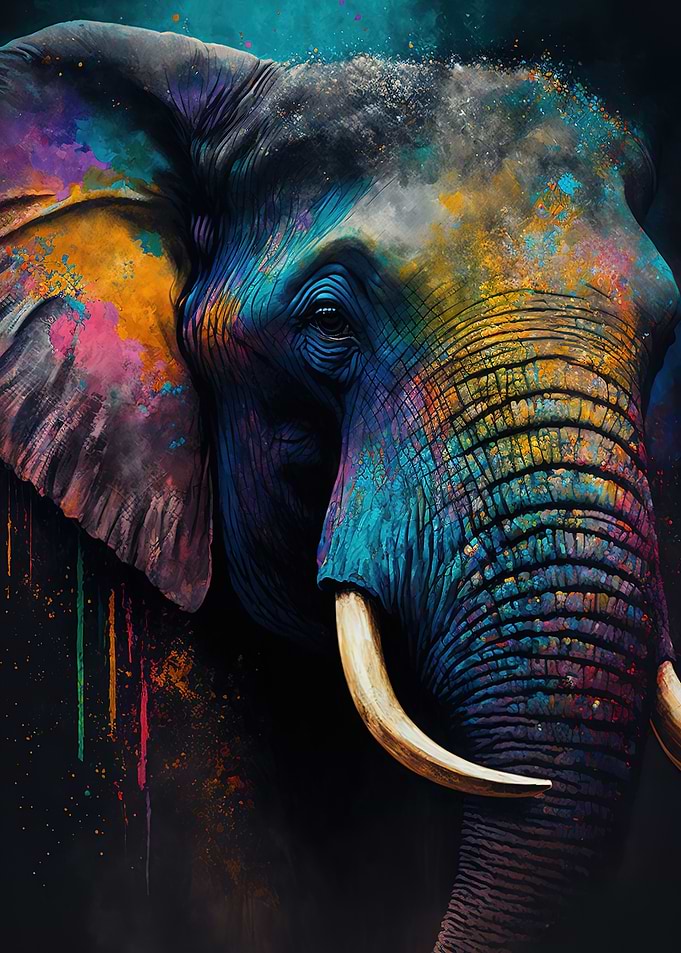 Colorful Elephant Animal