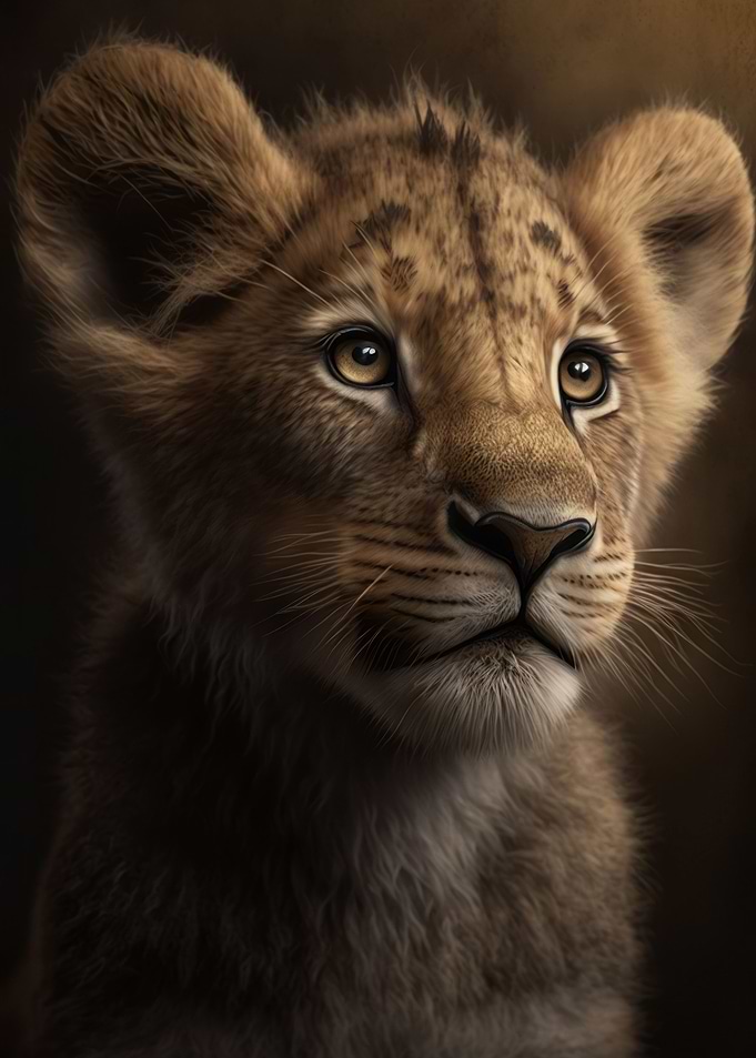 Lion cub portrait