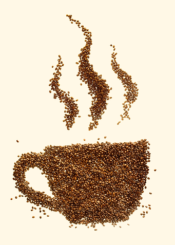 Coffee cup from beans