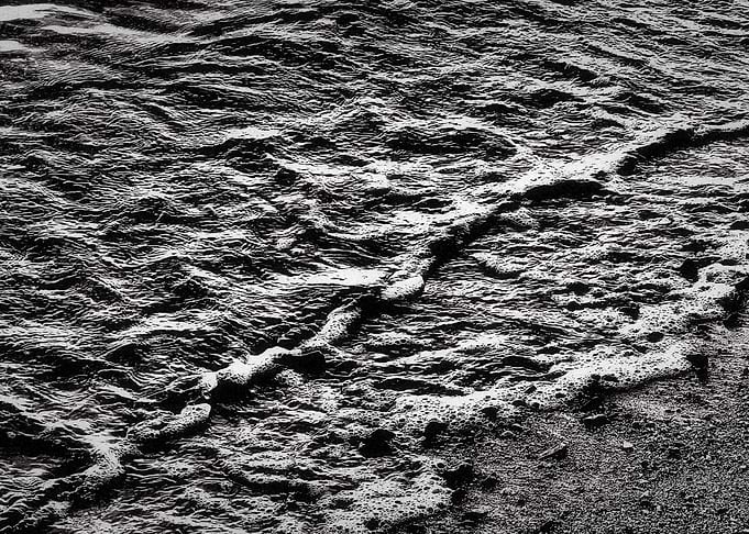 Beach Ripples Black+White