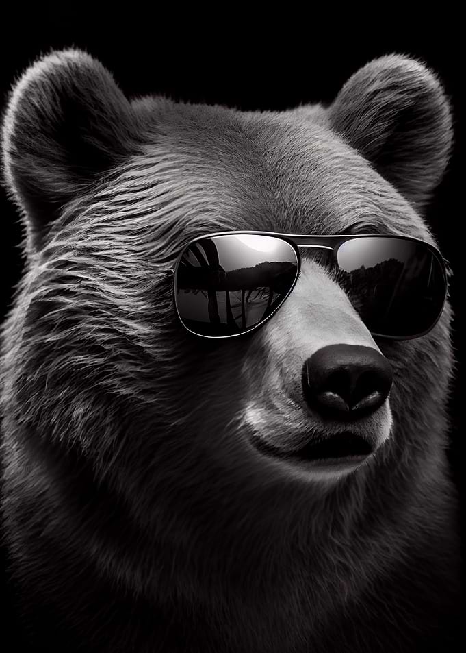 Bear Black and White