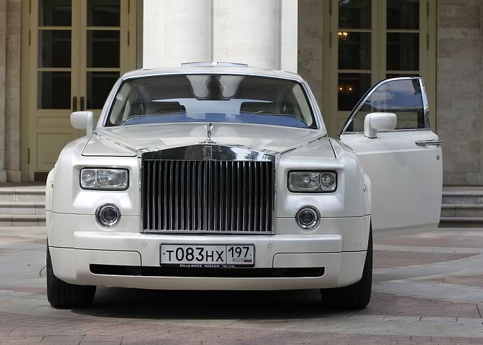 White Rolls Royce Car