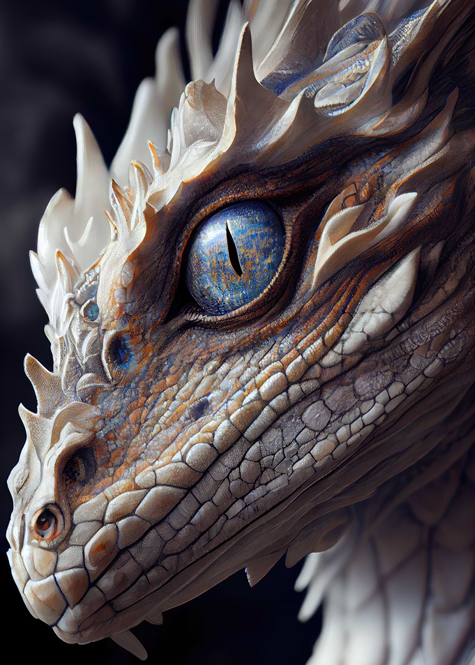 Fantasy White Dragon
